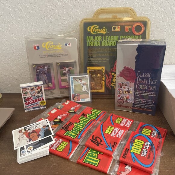 Vintage Sports Card Fun Bundle Wax Boxes And Packs - Picture 1 of 7